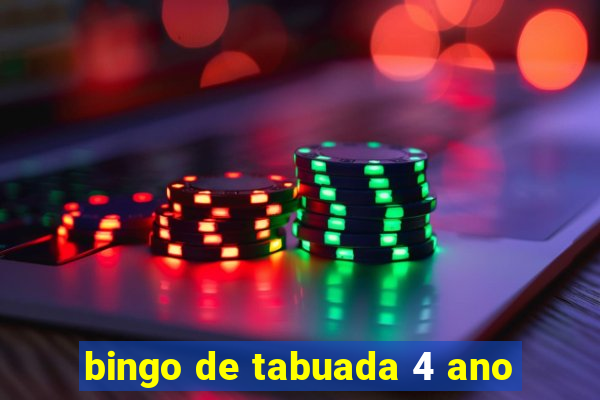 bingo de tabuada 4 ano